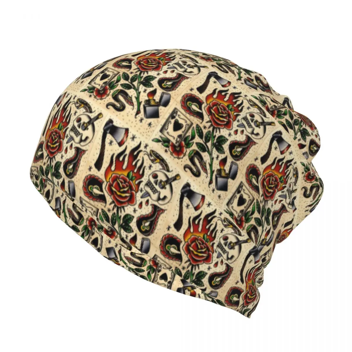 American Traditional Flash Pattern Tattoo Bandana Neck Cover Mask Scarf Multi-use Headwear Beanies Hat Unisex Adult Windproof