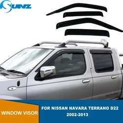 Side Window Deflector For Nissan Navara Terrano D22 2002 2003 2004 2005 2006 2007 2008 2009 2010 2011 2012 2013 Sun Rain Guards