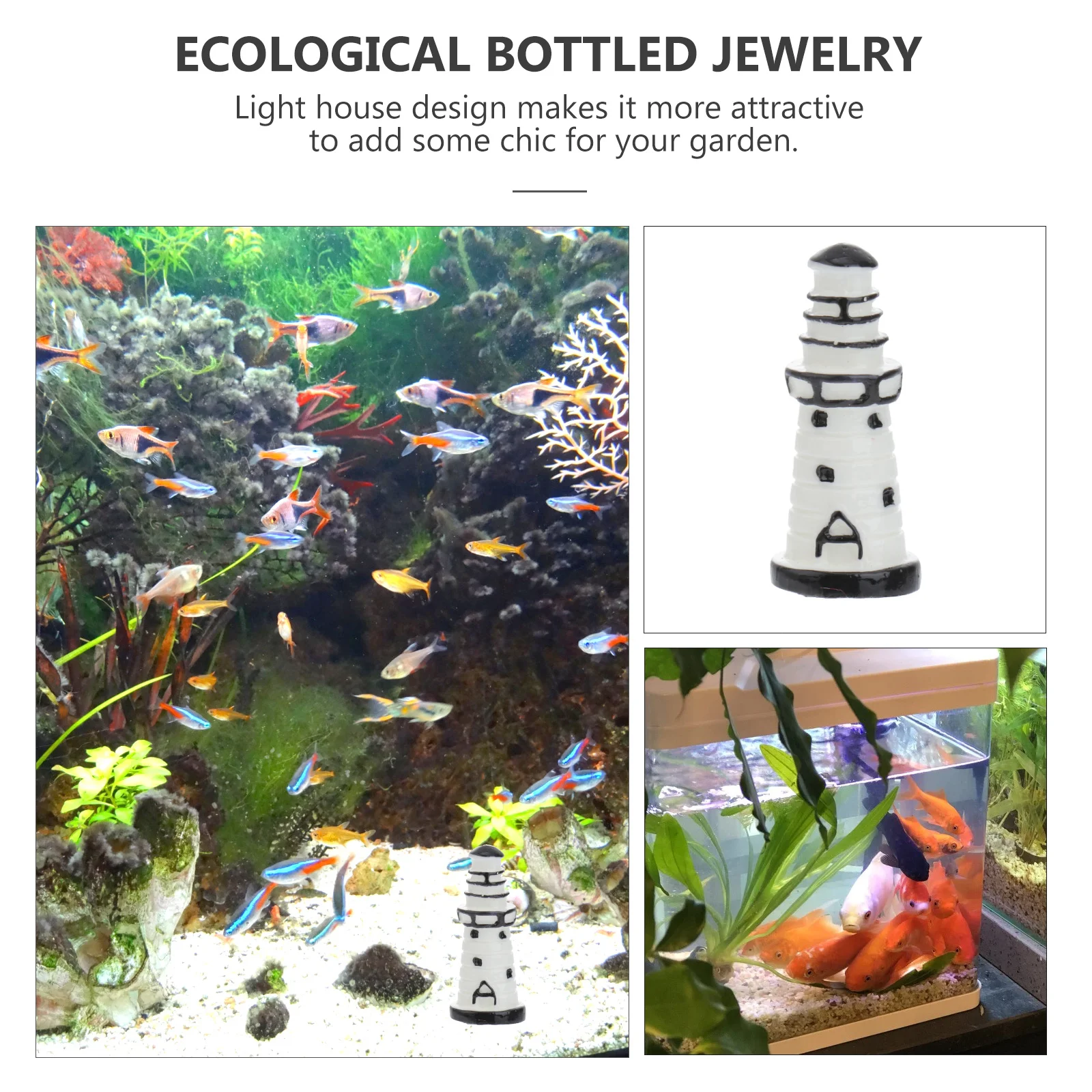 

10pcs Micro Landscape Lighthouse Decor Resin Miniature Craft For Desktop Garden Small Size Assorted Colors Microlandschaft