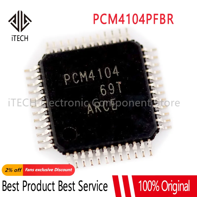 5PCS/LOT PCM4104PFBR PCM4104PFB PCM4104 TQFP48 New