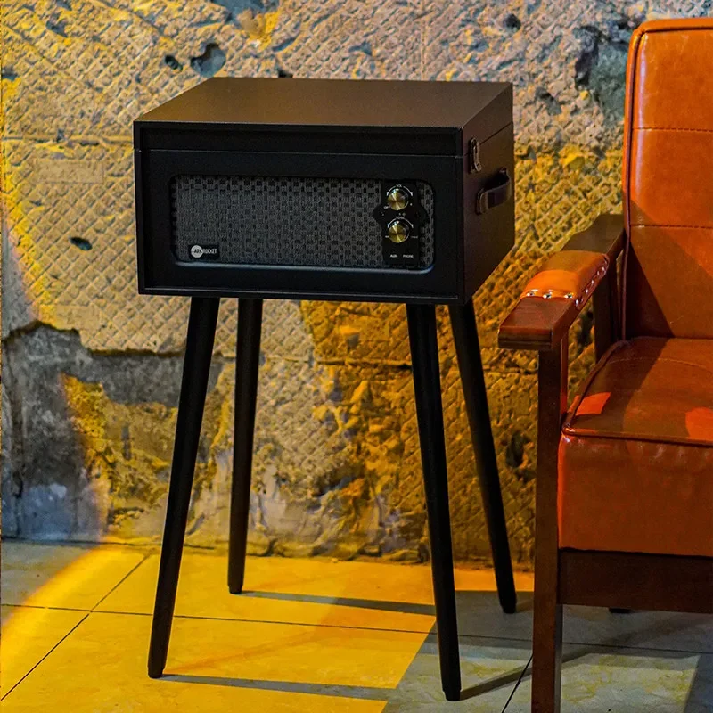 American retro floor-to-ceiling vinyl record player home Bluetooth record player automatic return arm