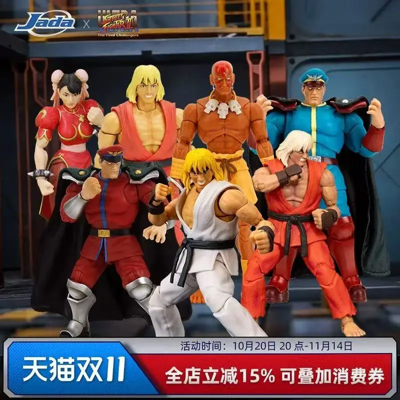Jada Toys Ultra Street Fighter II M.Bison Dhalsim Violent Ken RYU Guile 6 بوصة لعبة قابلة للجمع هدية متوفرة في المخزون