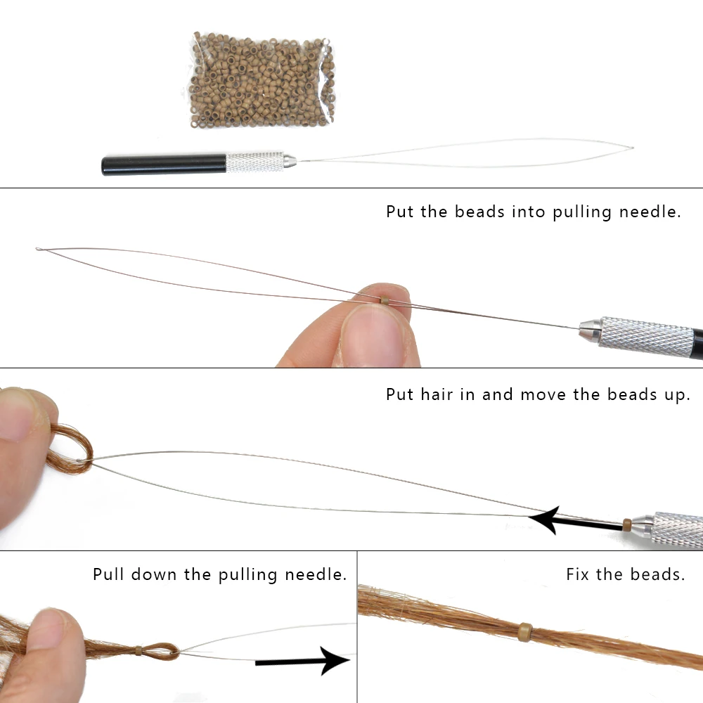1000 Pcs 2.5mm Micro Rings for Hair Extensions Links/Beads without Silicone lined 7 Colors Optional Hair Extension Tools