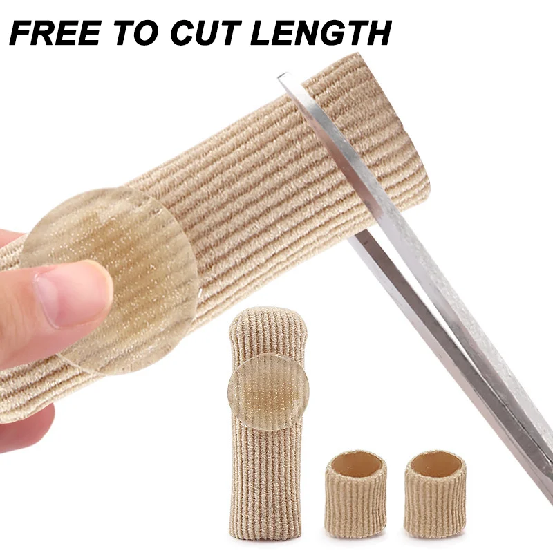 Eendelige Graanbeschermer Van Gesloten Vezels Met Zacht Sebs-Materiaal, Teenafscheiders, Trimbare Dubbellaagse Zelfklevende Vingerslee