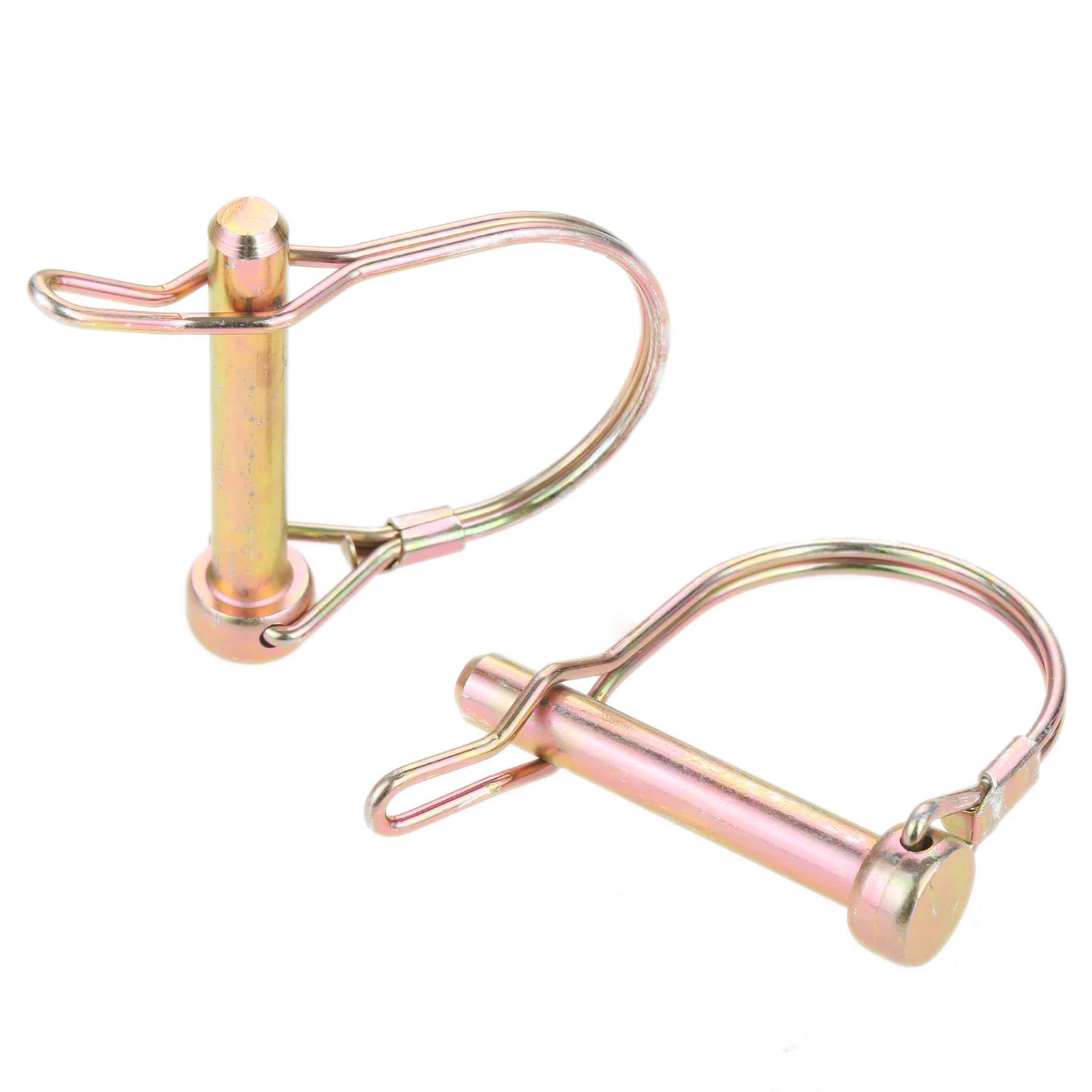 2pcs M8X50mm Steel Coupler Safety Pin Quick Lock Trailer Truck Coupler Safety Pin Bicycle Stroller Boat Hitch Hook Clip Buckle