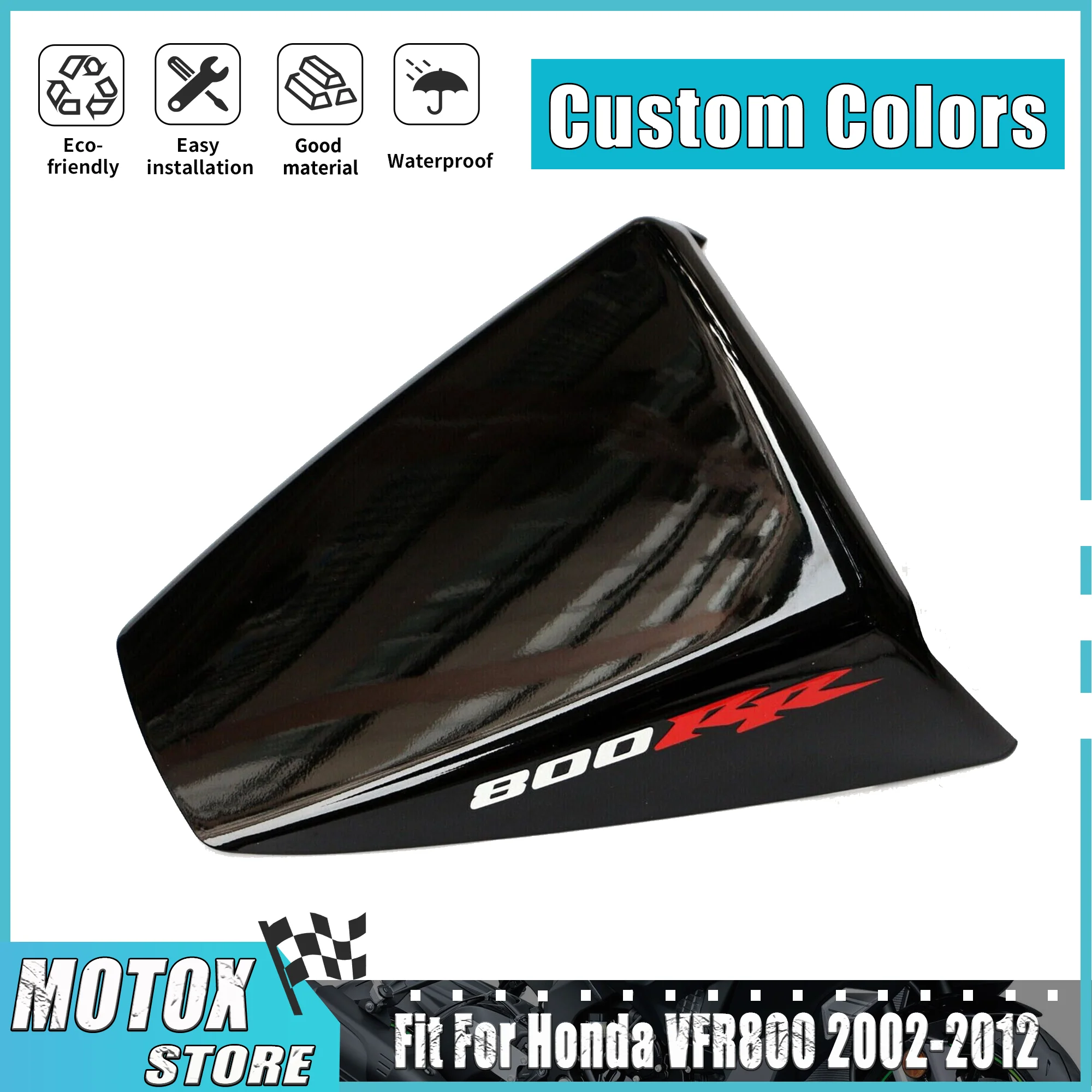 Fit for VFR800 2002 - 2012 Fit for Honda VFR 800 03 04 05 06 07 08 09 10 11 Motorcycle Rear Seat Cover Cowl Fairing Part Hard