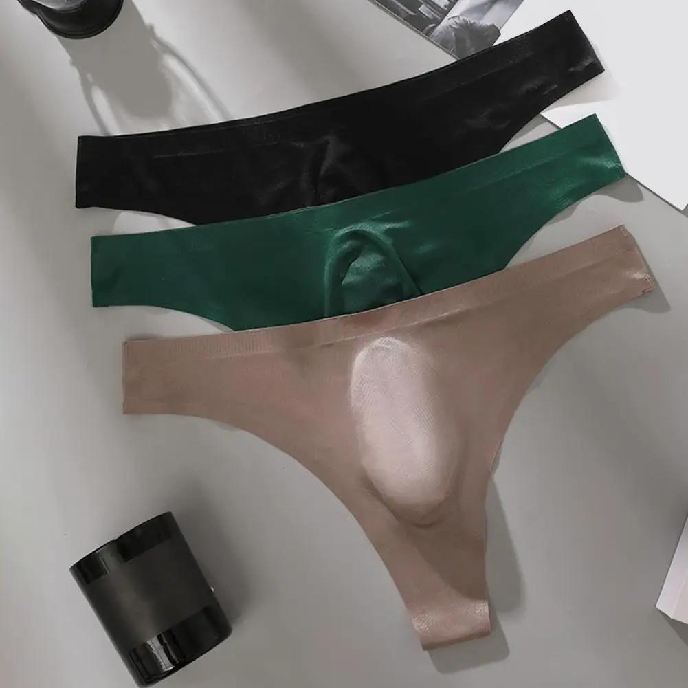 Men Briefs High Elasticity Fit Tight Cut Letter Print Panties Sexy Sports Gym Thin Ice Silk Cool Breathable Seamless Underwear