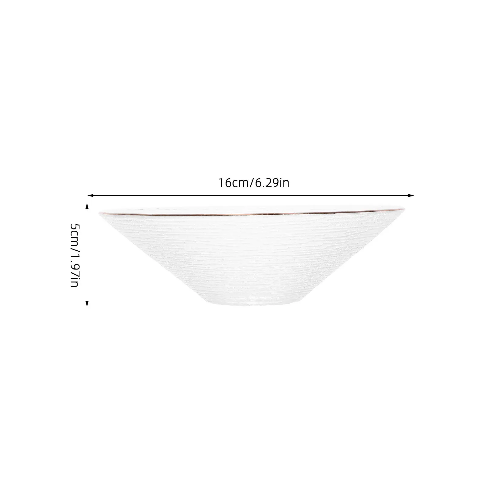 وعاء تقديم السلطة الزجاجية ذو الحافة الذهبية، وعاء فواكه أنيق لحفلات المطبخ وحفلات الزفاف والمطاعم وأطباق السلطة #5