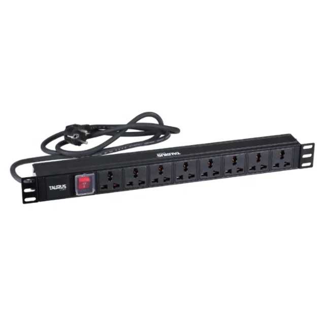 Smart 19 Inch PDU Euro Power Distribution Unit 8 Way With Switch
