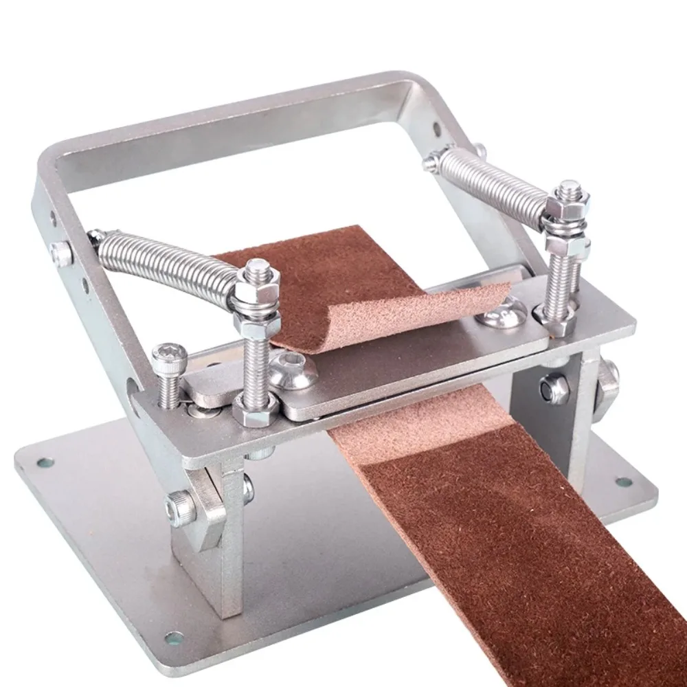 304 Stainless Steel Craft Leather Splitter Machine DIY Manual Cutting Peeler Rolling Bearing Tools +1 Box (10 Blade) 100MM*18MM