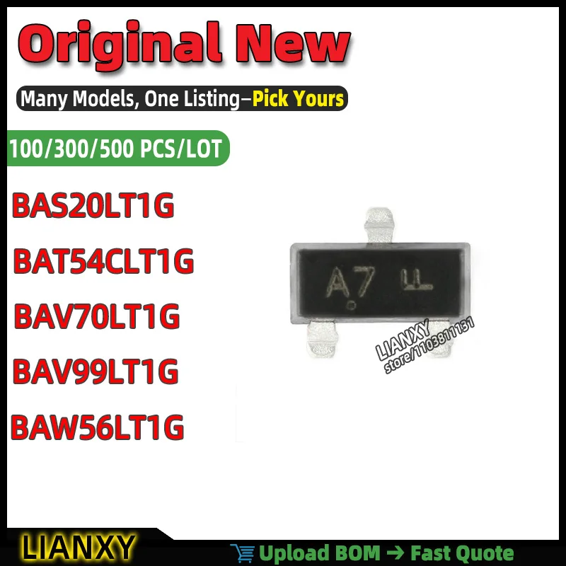 BAV70LT1G BAV99LT1G BAW56LT1G BAT54CLT1G BAS20LT1G SOT-23 SW DIODE SWITCHING New Original