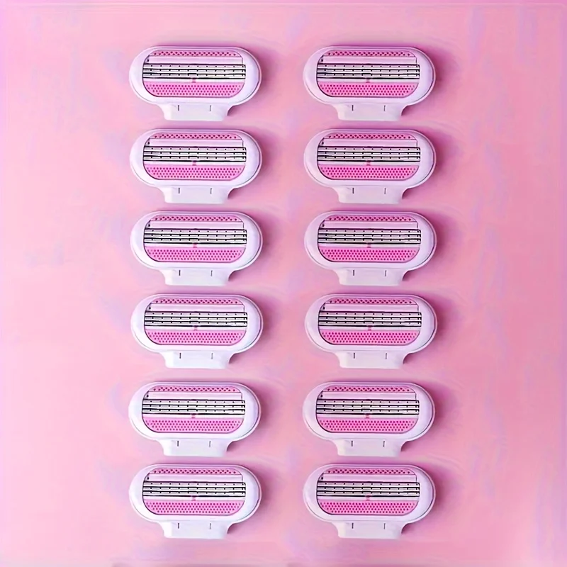 4/8/12/16/20/24 Pcs 3-Layer Manual Shaving Razor Women's Ultra-Sharp Blades Effortless Glide Long-Lasting Durability Perfe Gift