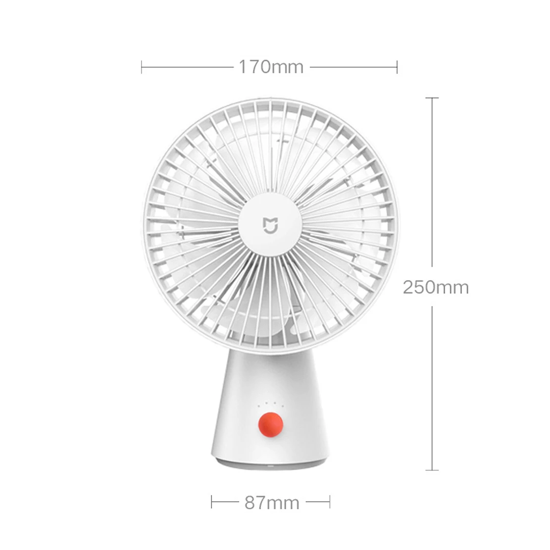 Xiaomi Mijia Desktop Fan Handheld 2in1 Portable 4000mAh Battery Type-C Rechargeable 7 Fan Leaf 4 Gear Wind Fan Home and Office