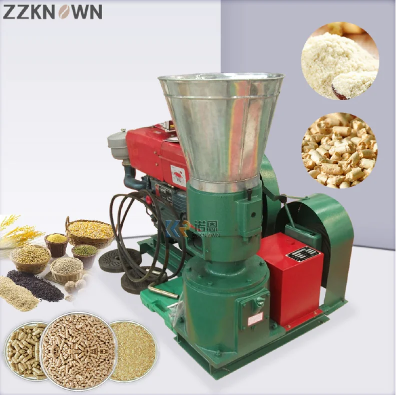 

Commercial Animal Feed Pellet Machine 300-400KG/H Diesel Feed Making Machine Sheep Chicken Pig Fish Feed Machine For Sale