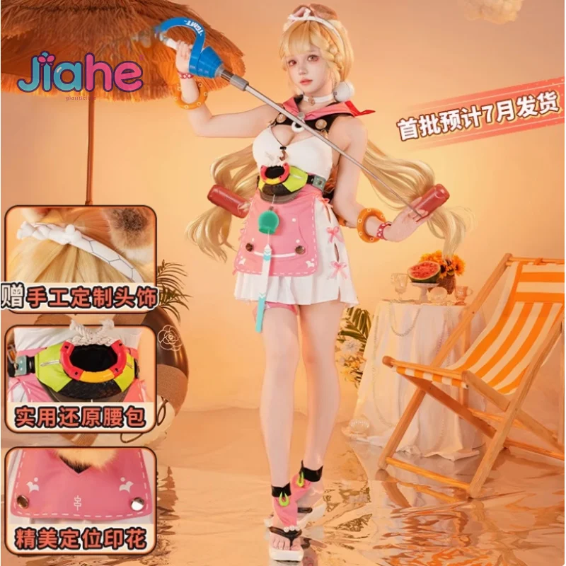 Game Zenless Zone Zero Alice Thymefield Cosplay Costume Dress waist bag apron prop headband set Halloween sweet swimsuit uniform