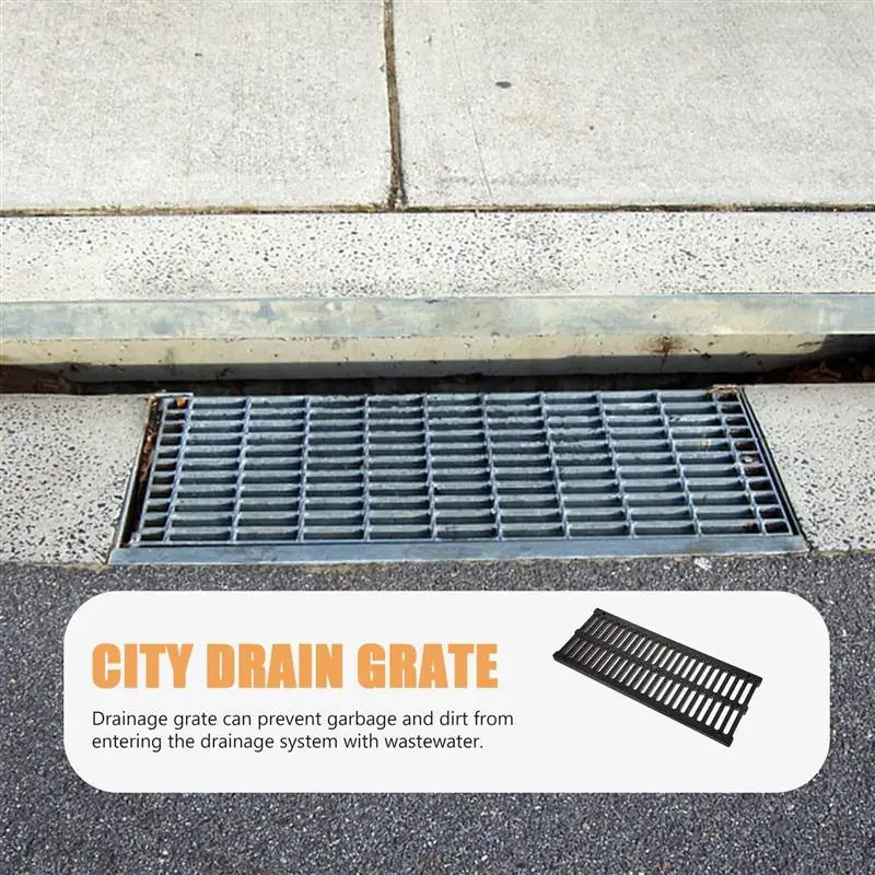 Trench Cover Sturdy Grate Plastic Restaurant Drain Supply Outdoor Replaceable City Sewer Kitchen