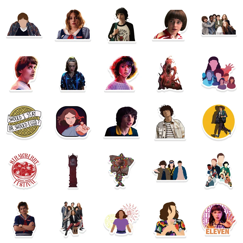 50PCS TV Series Stranger Things 4 New Character Personality Graffiti Stickers Suitable For Luggage Laptops iPad Skateboard Lapto