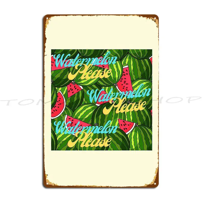 Peace Love Watermelon Sugar Metal Plaque Poster Wall Cave Personalized Garage Club Cinema Character  Tin Sign Poster
