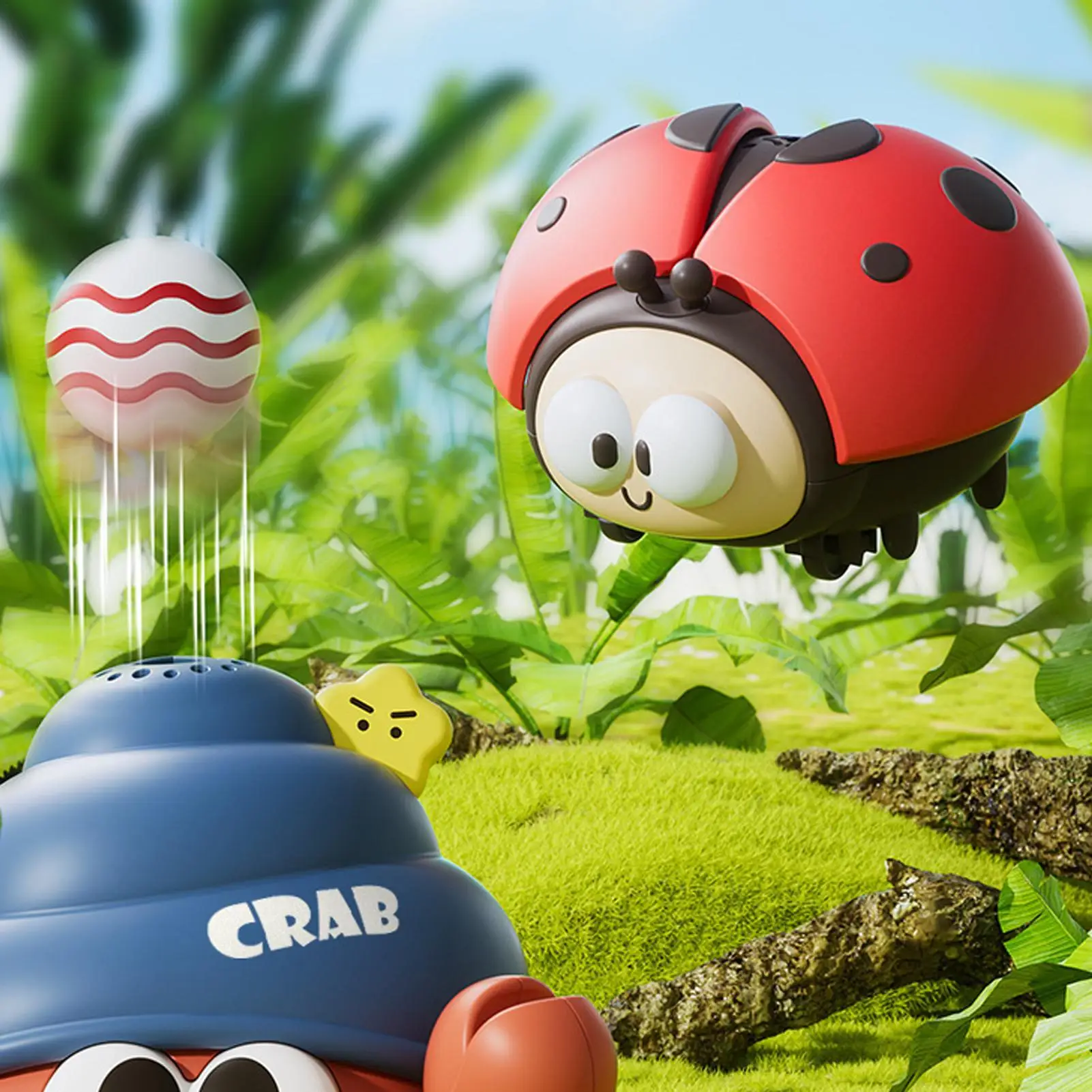 

Blowing Ball Toy For Baby Toddlers Ladybug Hover Balls Blower Suspended Toys Attention Training Early Education Educational Toy