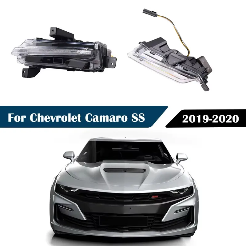 

1 пара светодиодных дневных ходовых огней DRL, противотуманные фары, сигнальные огни дальнего света в сборе, автомобильные аксессуары для Chevrolet Camaro SS 2019 2020