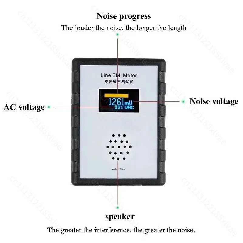 For OLED Display Power Supply Noise Tester EMI Measuring Instrument Broadband AC Ripple Analyzer Line EMI Detector