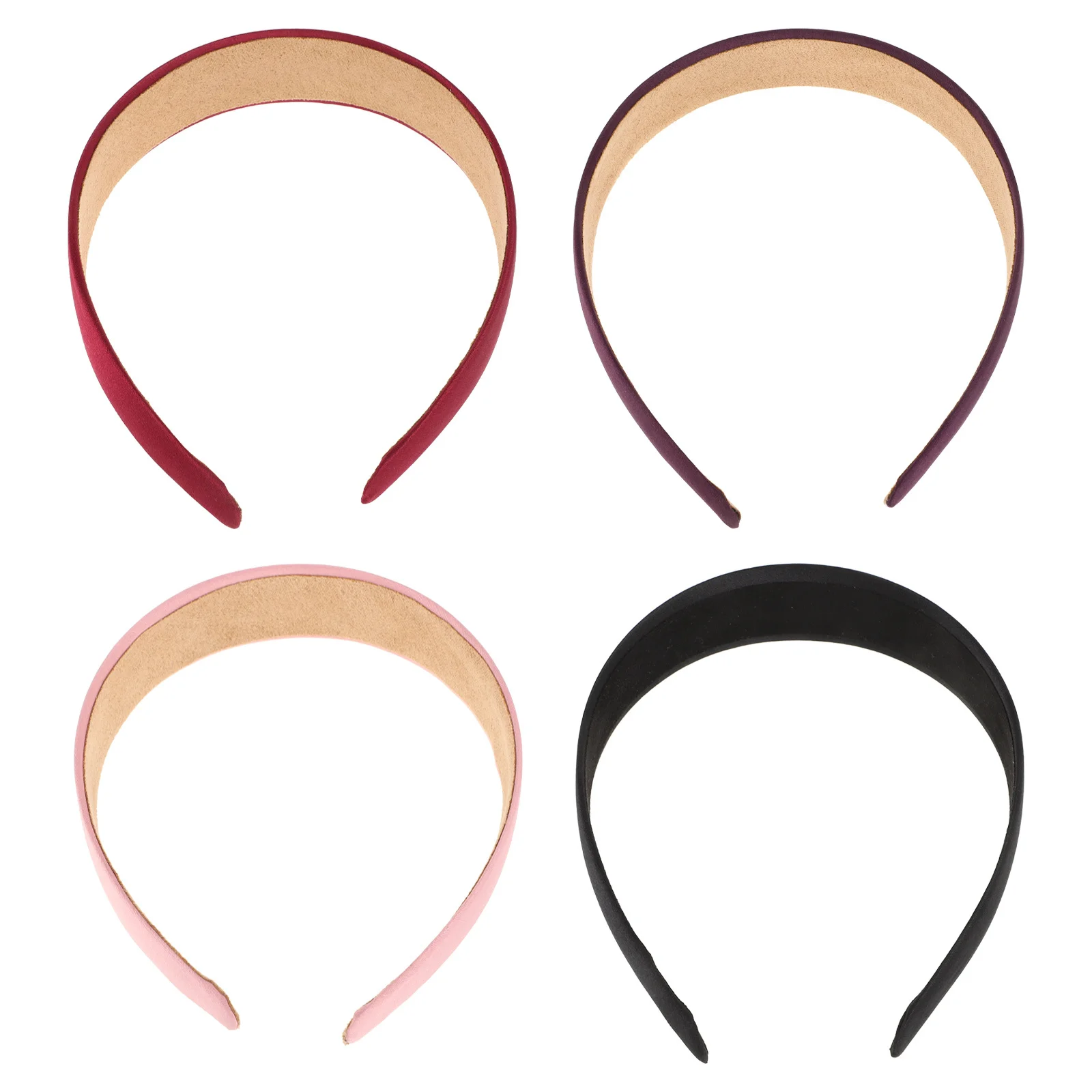 

4 шт. повязки для волос, однотонные широкие простые повязки на голову, эластичный нескользящий обруч для волос для женщин, повседневные вечерние свадебные аксессуары