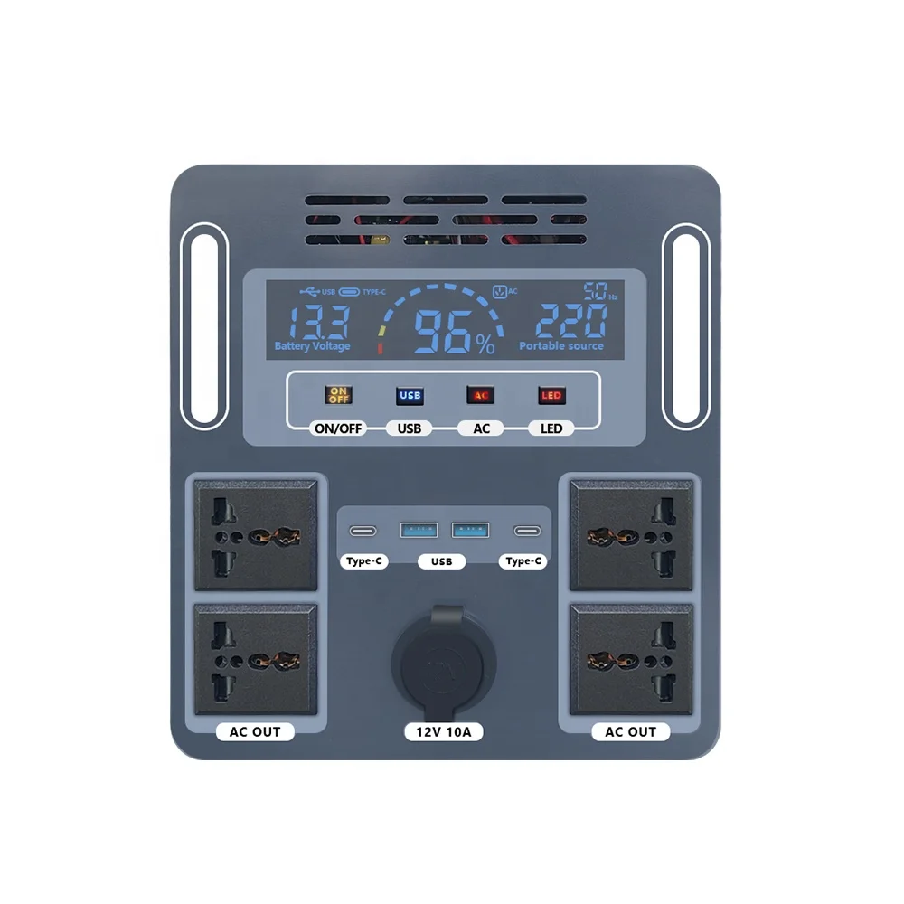 1000-watt solar power plant emergency outdoor generator with MPPT controller, including home and automotive panels