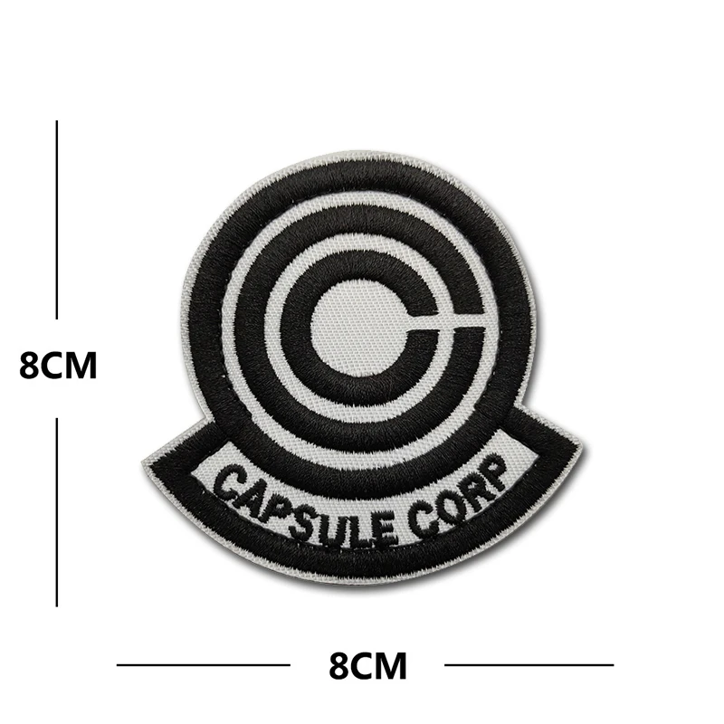 CAPSULE CORP Patches embroidery PVC luminous rubber Creative Fun Tactics Badge Hook Armband Stick on Jacket Backpack