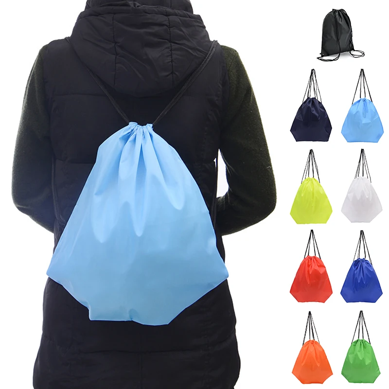 

Foldable Waterproof Sports Bag Fitness Backpack Drawstring Shop Pocket Hiking Camping Swimming Storage Sports Bags Outdoors Part