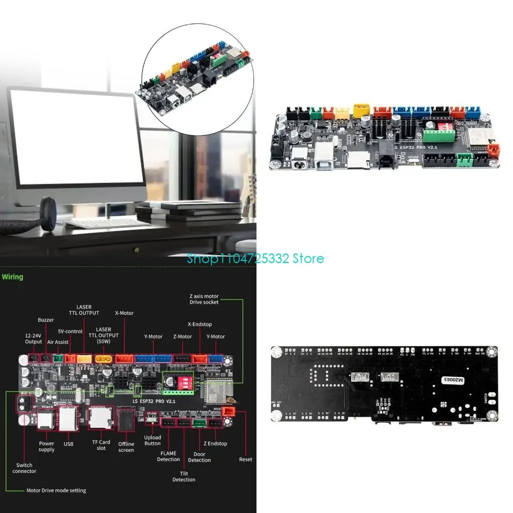 

ESP32 Control Board Support TMC2209 Тихий драйвер 3.5 Touch Ecrece Screen 240 МГц Исследуйте о автономную резьбу