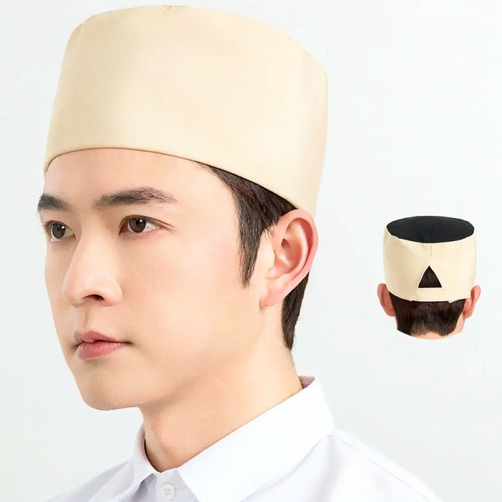 Kitchen Chef Hat For Restaurant Uniform Adjustable Unisex Polyester Work Cap Breathable Catering Service Hotel Headwear