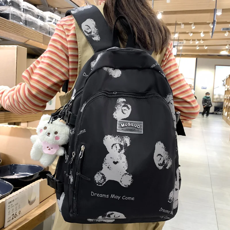 Girl Waterproof Backpack Printing Kawaii Laptop College Backpack Female Cute Book Bag Fashion Women Travel School Bags