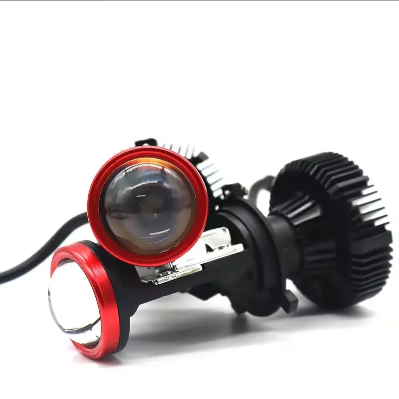 120W Y7S Lamp H4 LED Mini Projector Lens 3000K+4300K+6000K Automobles Bulb 25000LM Triple Colors In One Body Canbus Headlight