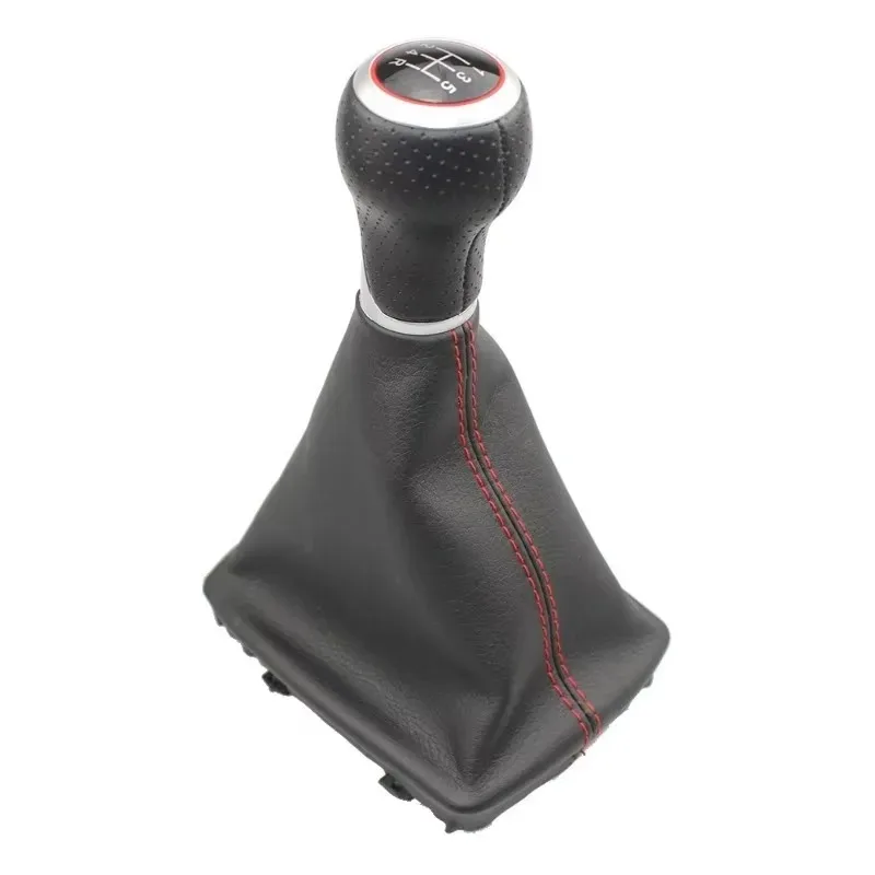 Car Styling Black Red Line 5/6 Speed Car Shift Gear Knob Lever Gaitor Boot Cover For 1 Pc A4 B6 B7 2000-2008 Seat Exeo Leon