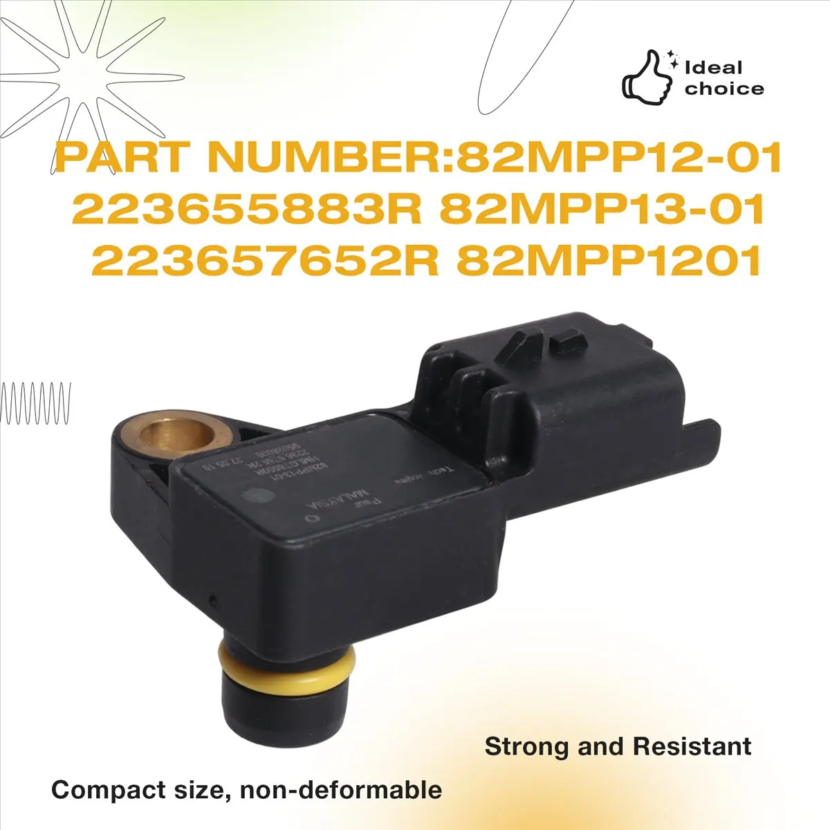 #04H (Plastic+Metal)Car Exhaust Differential Pressure Difference DPF Sensor for Peugeot,Automotive Parts & Accessories
