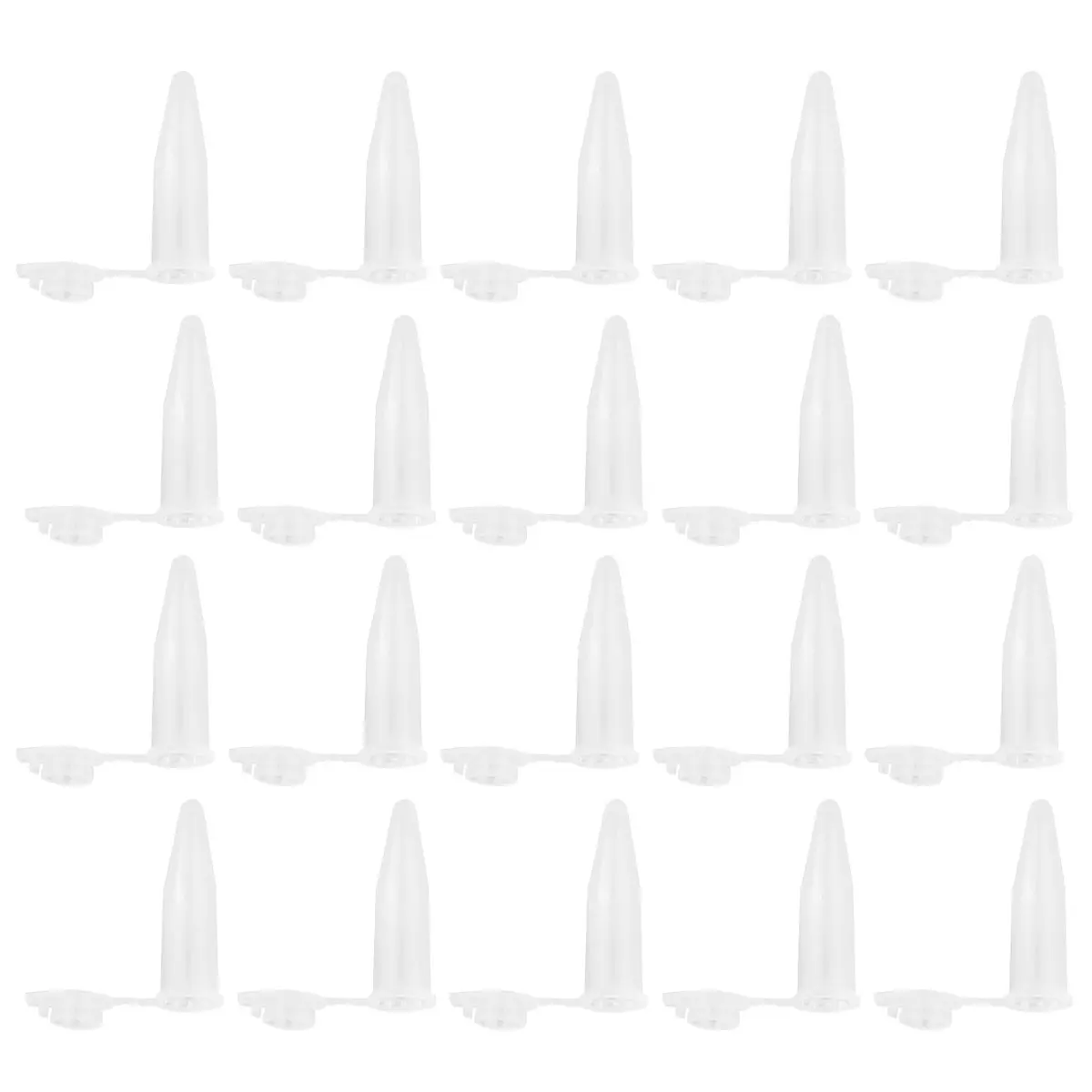

500Pcs Tiny Plastic Centrifuge Tubes with Tight Lids Transparent Smooth Wall for Accurate Measurement Samples