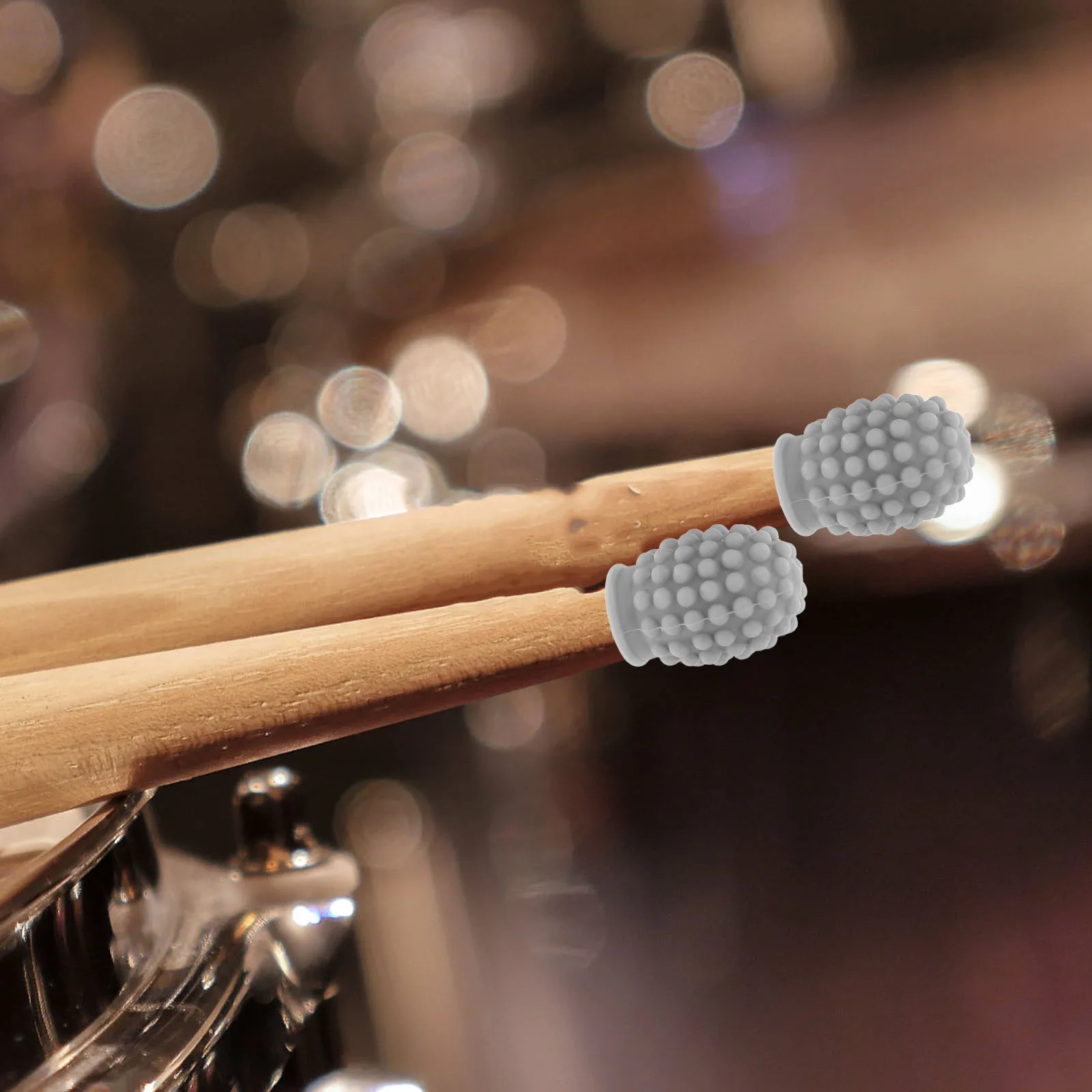 

4Pcs Silicone Drumstick Ends Noise Reduction Practice Tips Drumstick Protection Caps Musical Instrument Accessories