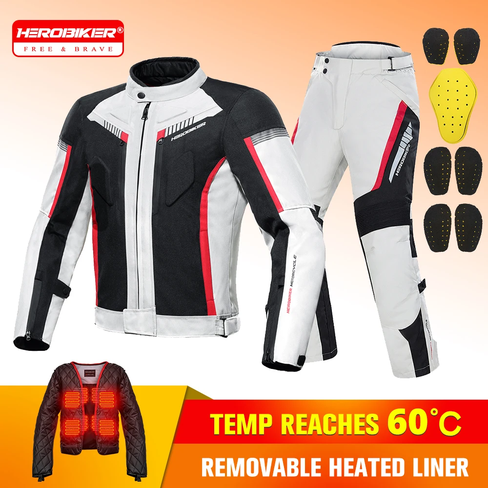 

Куртка с подогревом, зимняя мотоциклетная куртка с подогревом, куртка для гонок по мотокроссу, осенняя и противоударная куртка для шоссейных гонок