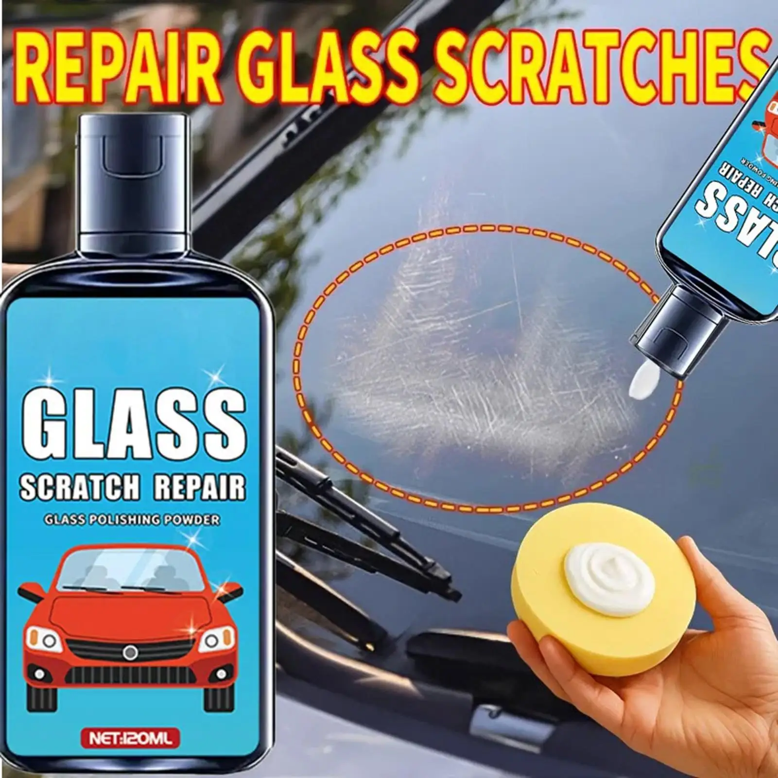 Paint Restoration 120ML Car Scratch Repair Polishing Wax With Sponge Easy Touch Up For All Vehicles Deep Scratch Restoration