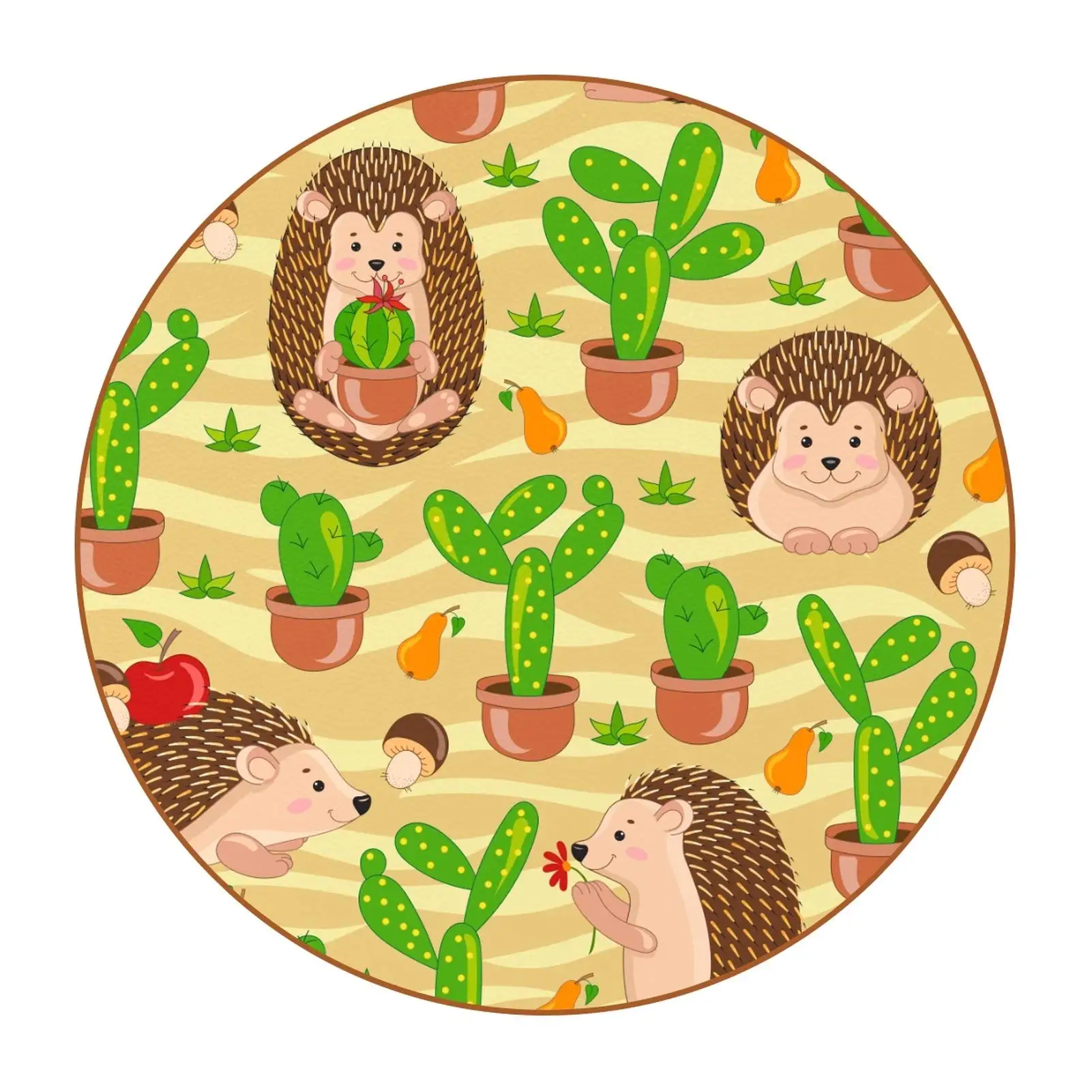 Cactus Ceramic Round Coaster,Female/Male Drink Coaster,Non-Slip Heat Resistant Decorative Coffee Cup Drink,Bar Coaster 1 Piece
