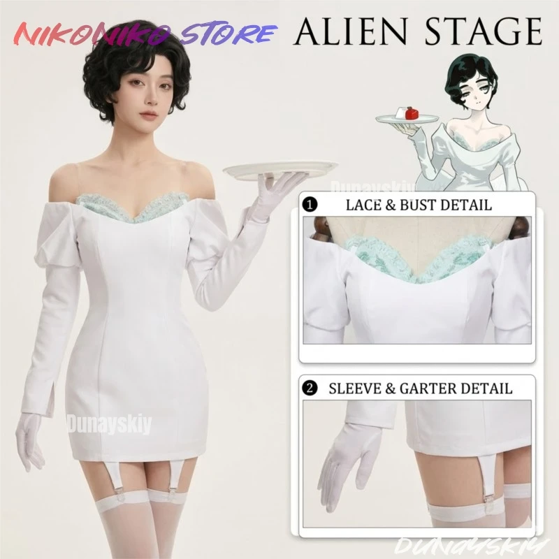 

Alien Stage Sua Mizi Cosplay Costumes Anime Cosplay Outfits Themed Short Wedding Party Dresses Sexy Pleated Prom Gown customize