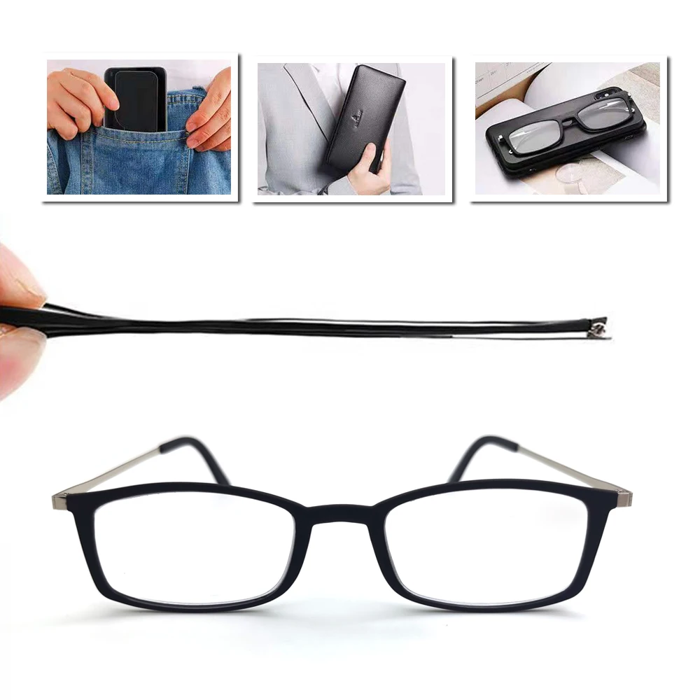 Portable Reading Glasses Anti Blue Light Eyeglasses for Women and Men Stick to Your Phone