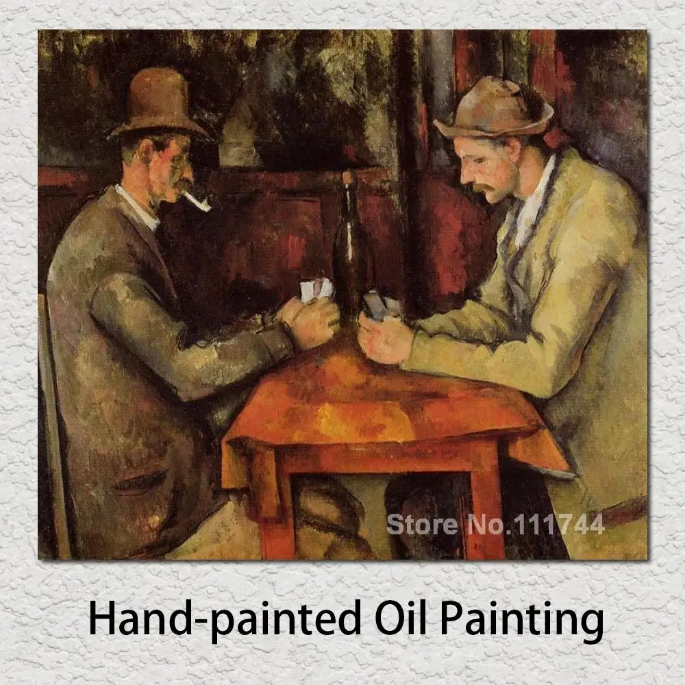 

Impressionist Wall Art Paintings The Card Players Paul Cezanne Artwork Hand Painted High Quality