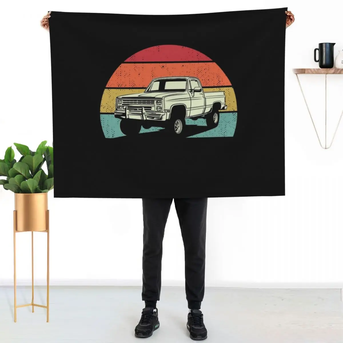 Vintage Squarebody Truck Classic Square Body Pickup Throw Blanket halloween Soft Decorative Sofa Beautifuls Luxury Blankets