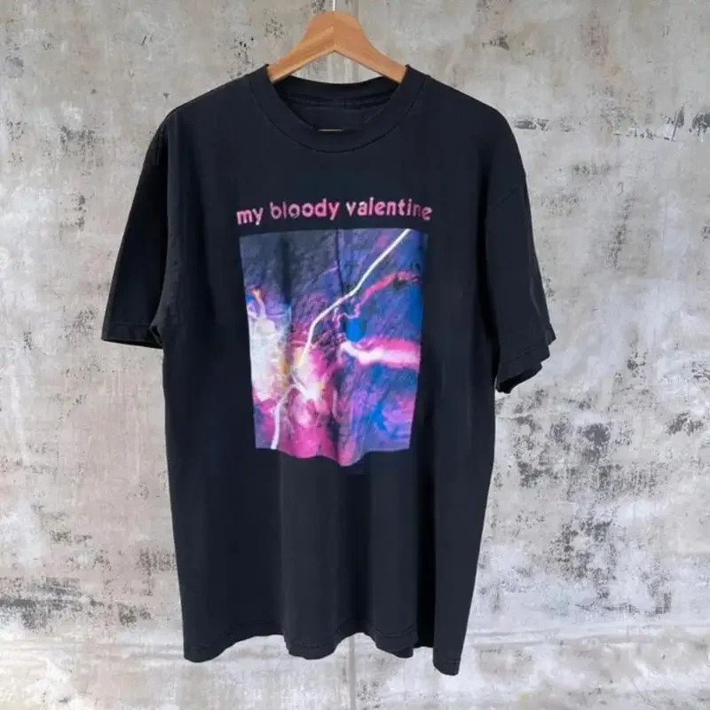 90er Jahre My Bloody Valentine Band Schwarzes T-Shirt NH17117