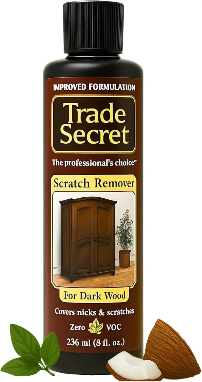 

Dark Brown Scratch Concealer for Wood Furniture & Floors – Covers Nicks, Scuffs, Pet Scratches