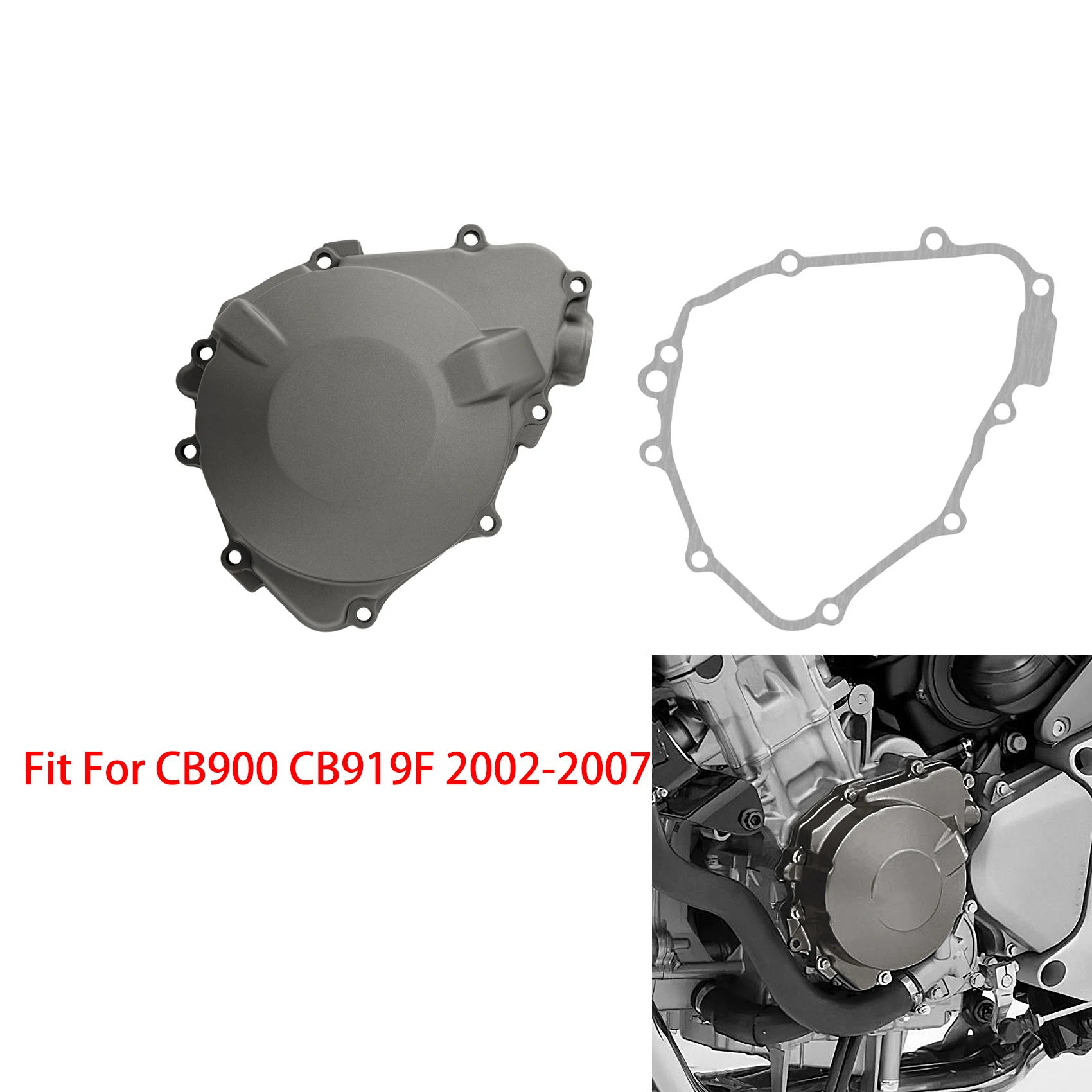 Left Engine Stator Cover Crankcase Fit For HONDA CB900 CB919F 2002-2007