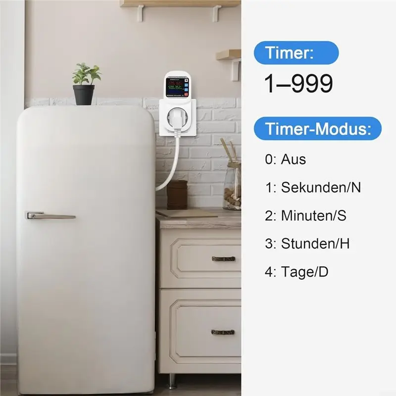【EFFICIENT 】Multifunction Over Voltage Current Protector Socket Adjustable Timed Switch Temperature Control Frequency Protector