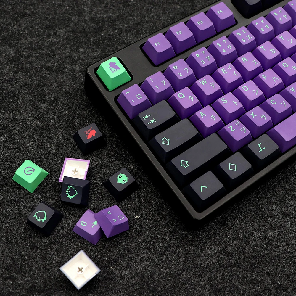 146 Keys DYE-SUB Keycap Cherry Profile Japane Keycaps For MX Switch G610 K70 Mechanical Keyboard GMK Clones Mecha-01 EVA Custom