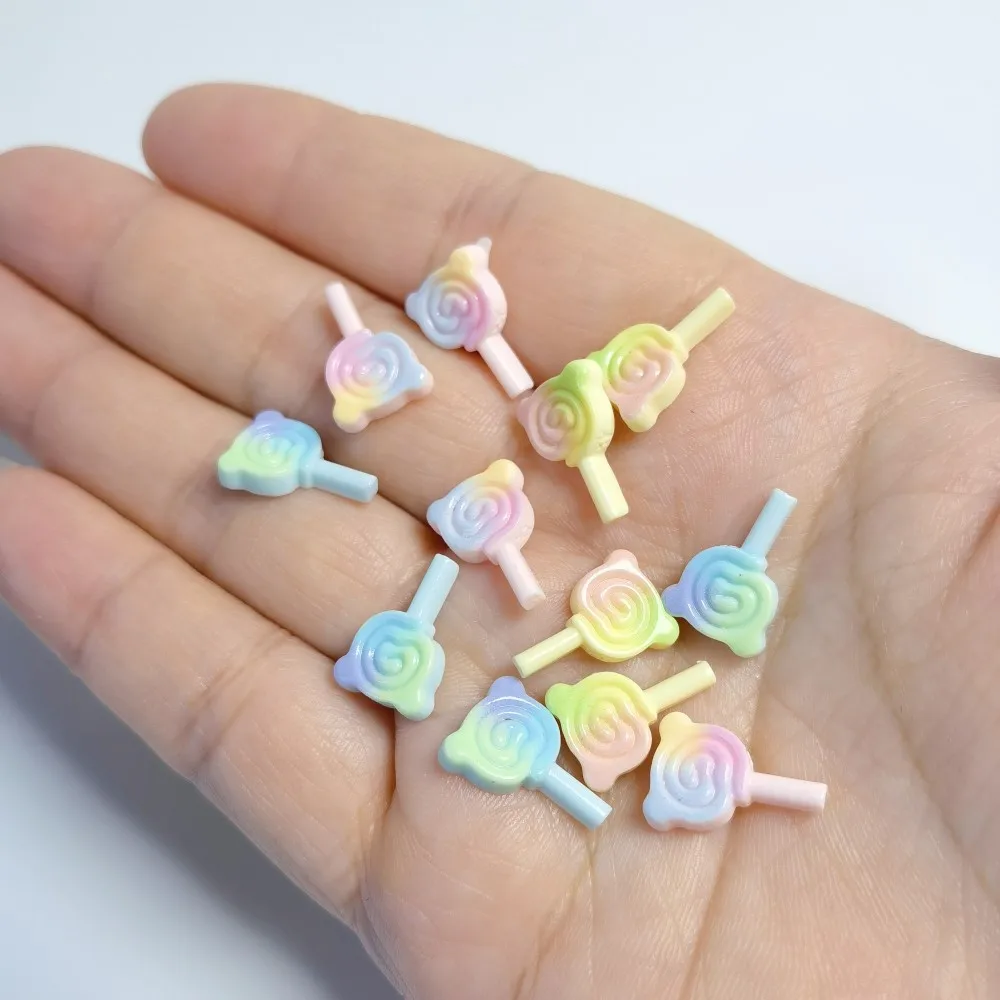 Mini Bear Shape Lollipop Simulation For Dollhouse Miniature Toy Doll Mini Resin Food Kitchen